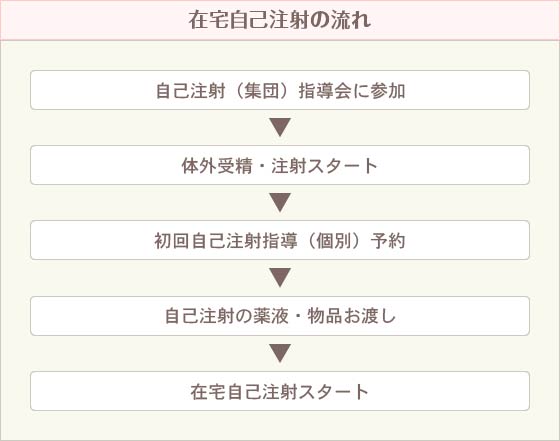 在宅自己注射の流れの図